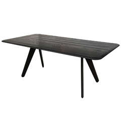 Tom Dixon Modernist Wood Slab Dining Table / Desk