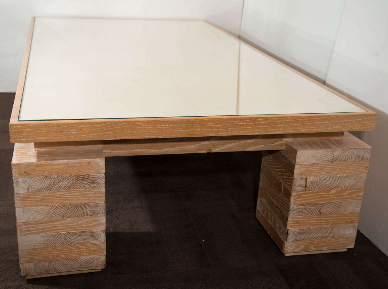 cerused oak coffee table