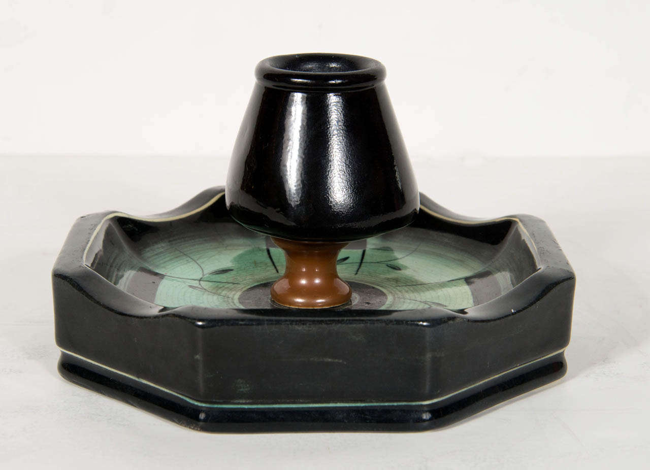 Swedish Art Deco Match Holder/Ash Tray by Ilse Claussen for Rorstrand of Sweden