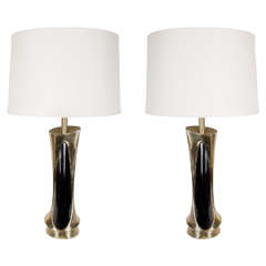 Ultra Chic Pair of Mid-Century Table lamps by Laurel Company Ultra Chic Pair of Mid-Century Table lamps by Laurel Company