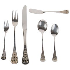 Retro Modernist Sterling and Gold Flatware by Bjorn Windblad for Rosenthal