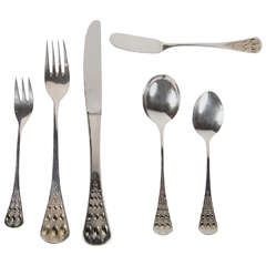 Modernist Sterling and Gold Flatware by Bjorn Windblad for Rosenthal 2