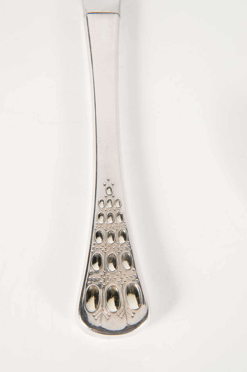 German Modernist Sterling and Gold Flatware by Bjorn Windblad for Rosenthal