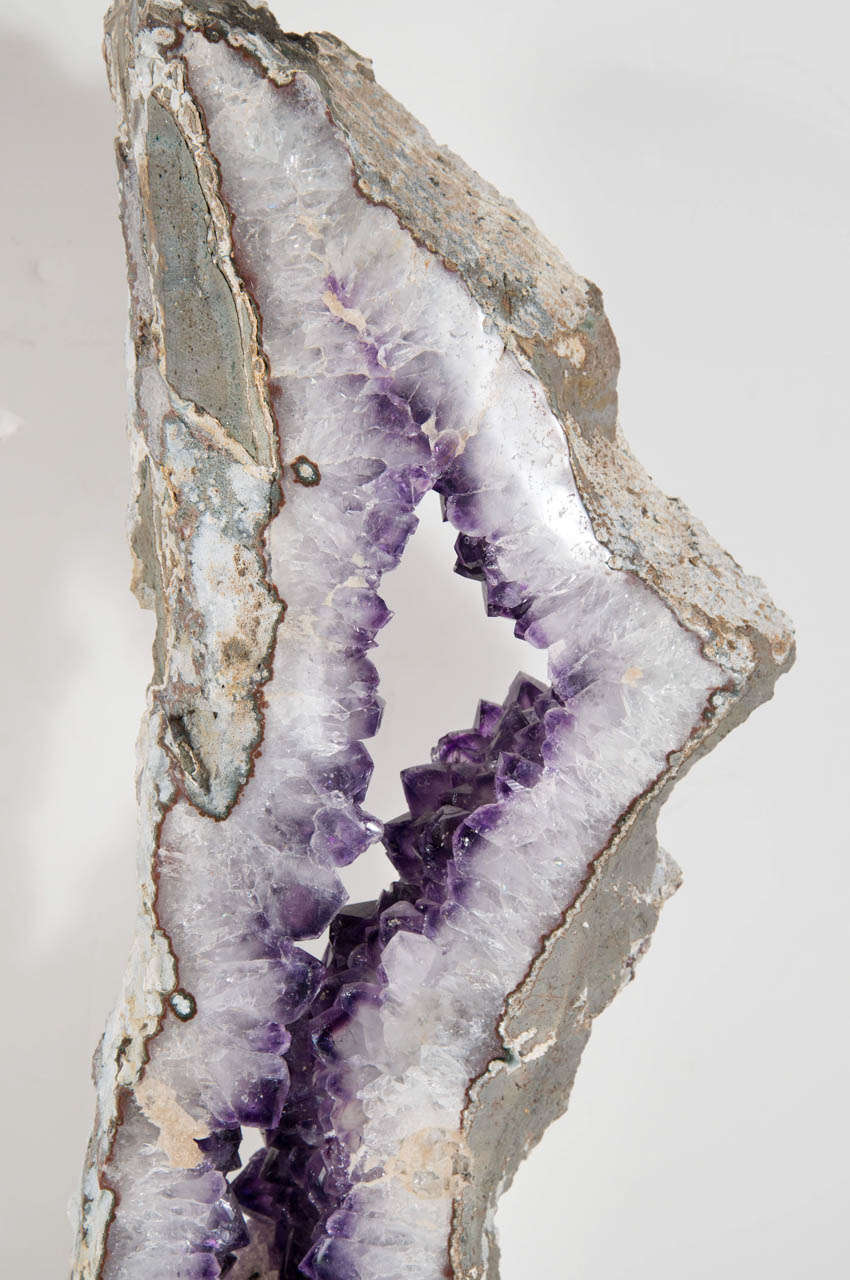 Monumental Sliced Geode Amethyst Crystal Mineral Specimen 3