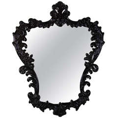 1940s Hollywood Mirror Cartouche Form Mirror by Grosfeld House