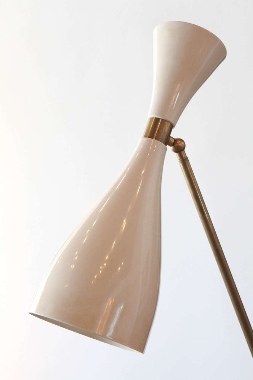 Pair of Stilnovo Floor Lamps, Italy, 1950 In Good Condition In Los Angeles, CA
