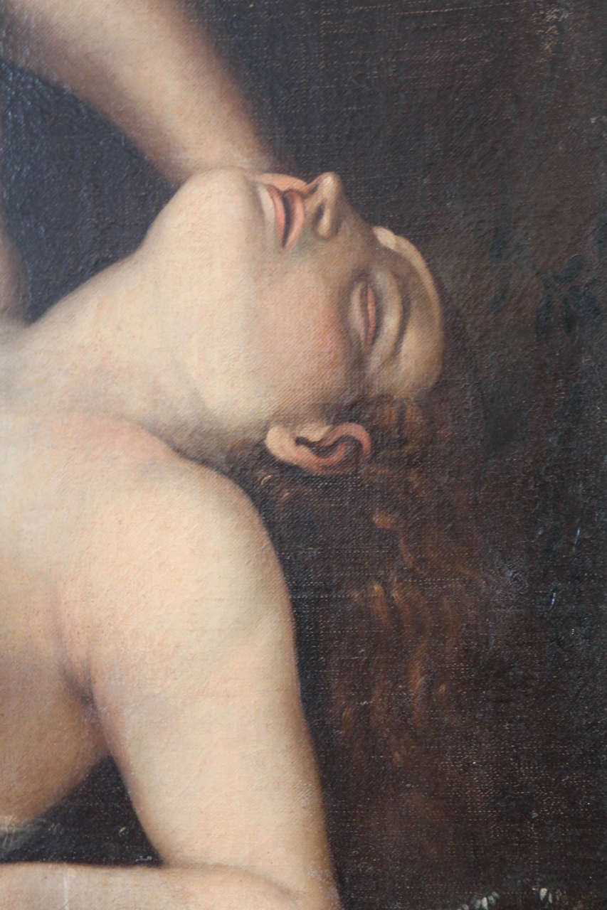 Gilt Large Nude Painting of a Woman, Italy, Early 17th Century