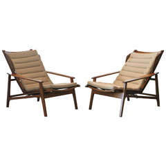 Pair of Gio Ponti Chaise Chairs, Italy, 1960