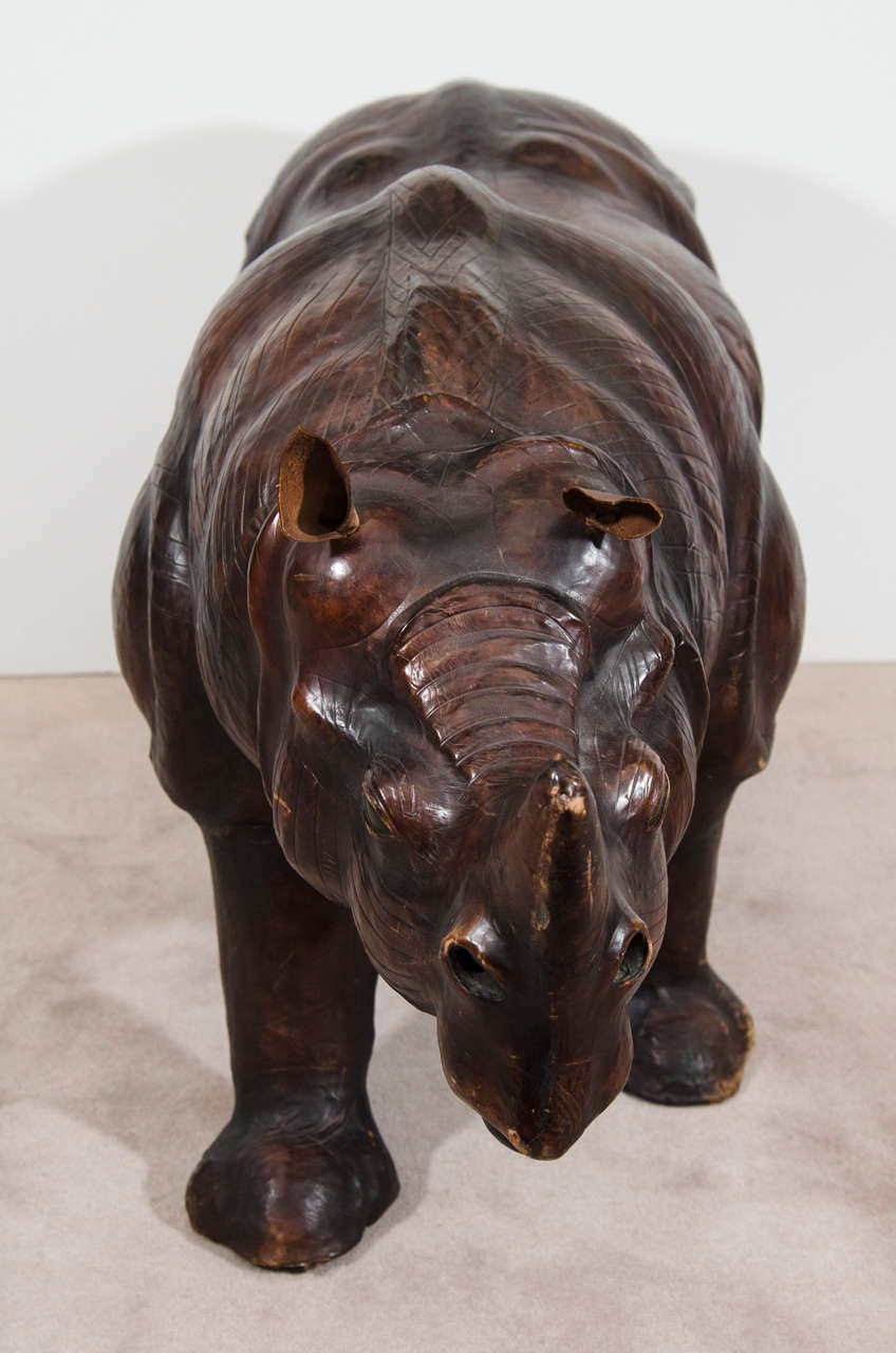 antique leather rhino