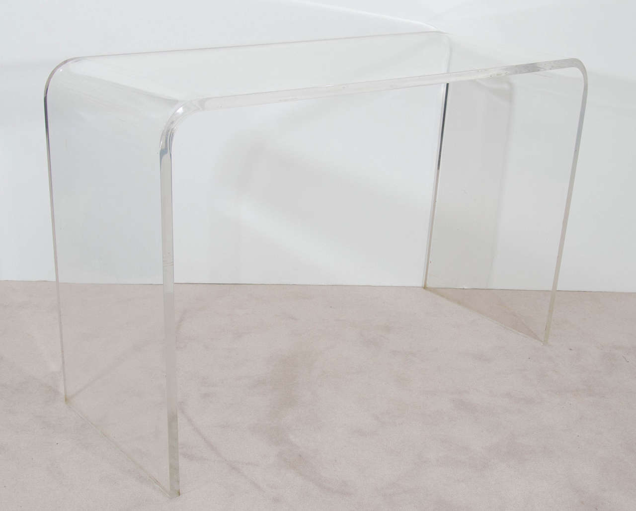 Vintage Modern Waterfall Lucite Console Table, 1970s In Good Condition In New York, NY