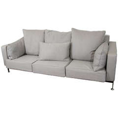 Robert Haussmann Sofa in Fine Gray Fabric for De Sede