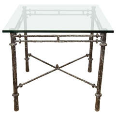 Retro Midcentury Giacometti Inspired X-Base Table