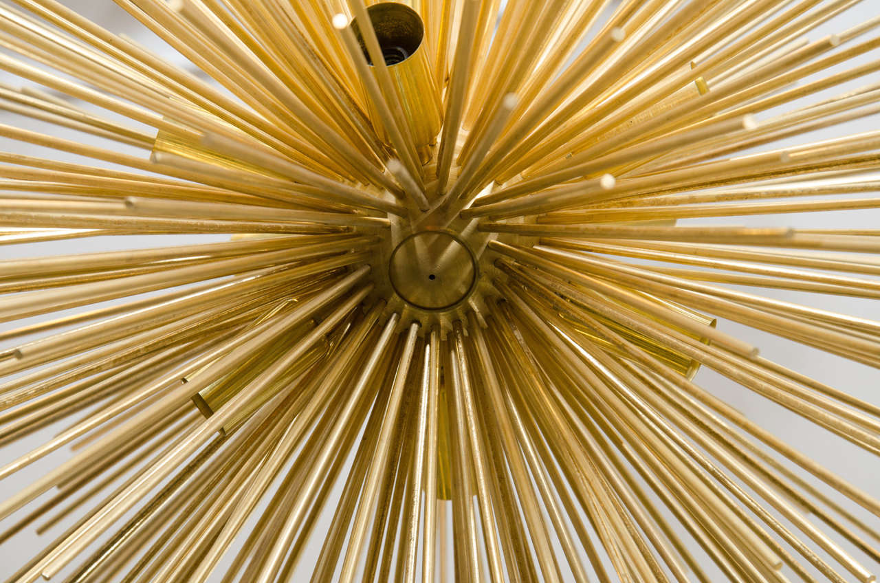 Modernist Brass Spectacular Sputnik Chandelier 2