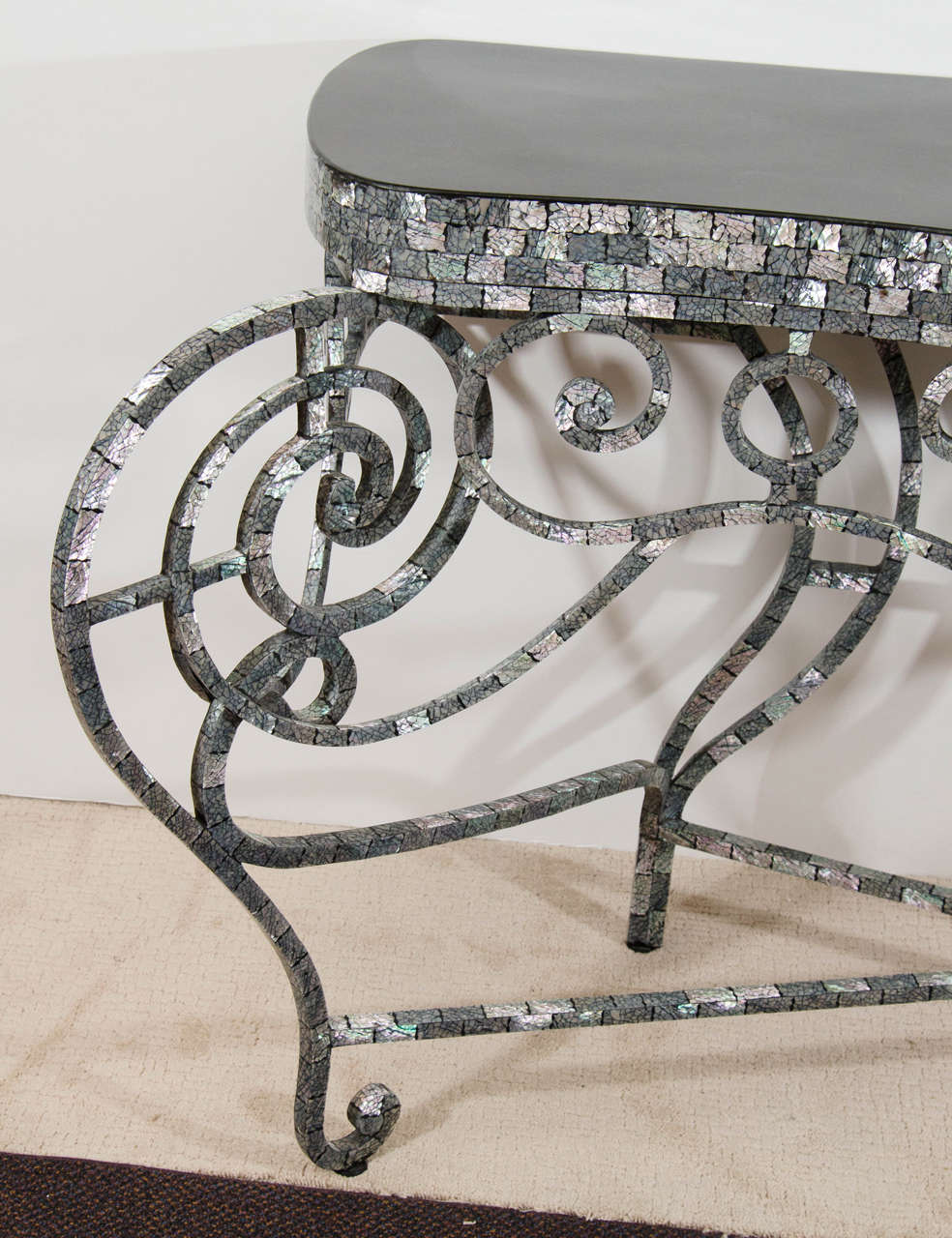 Contemporary Mother-of-pearl Console Table In Good Condition In New York, NY