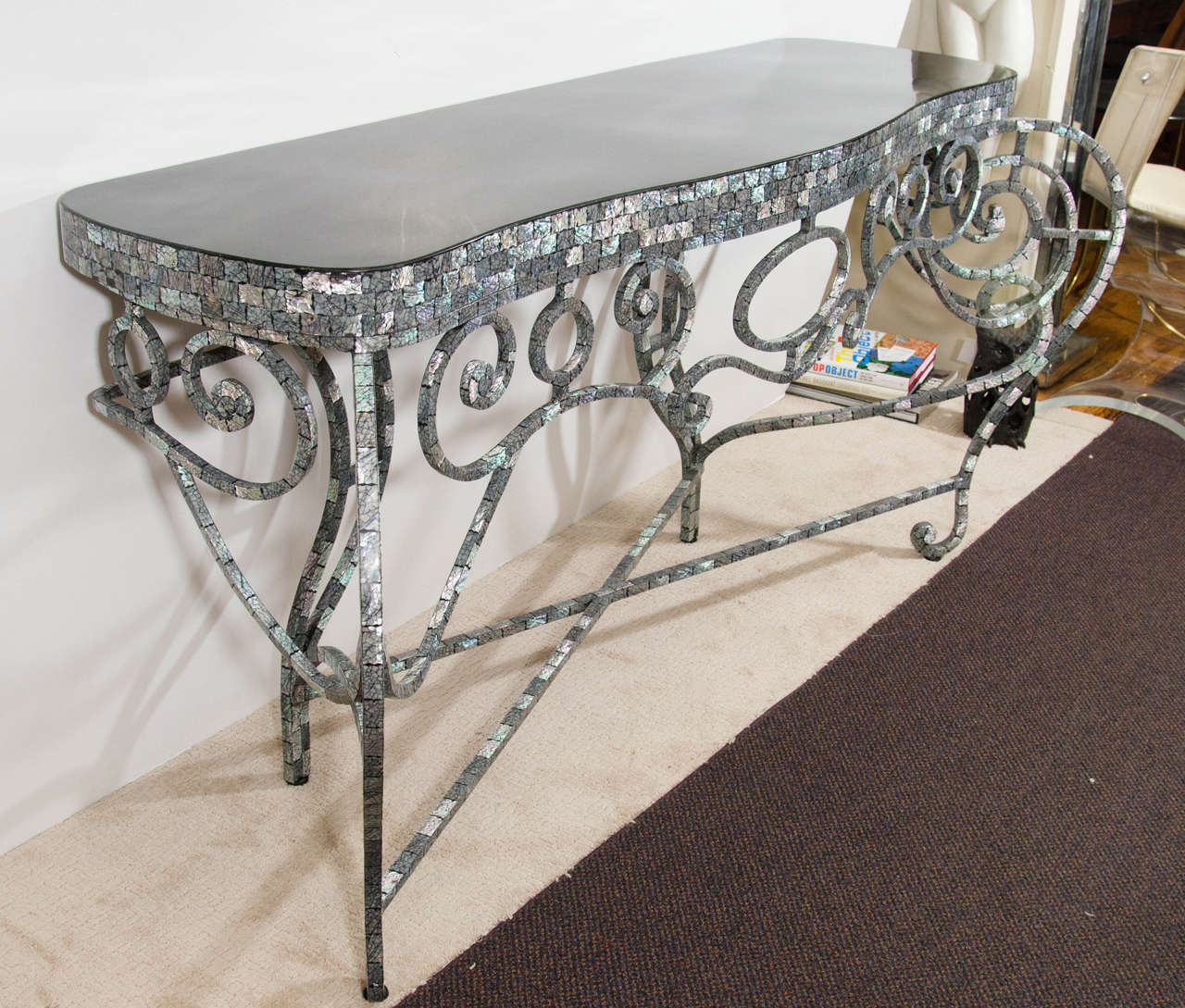 Mother-of-Pearl Contemporary Mother-of-pearl Console Table