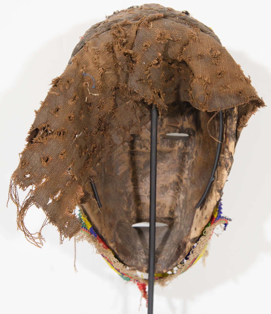Beaded Wooden Mask in the Style of Chokwe Tribal Ritual 3