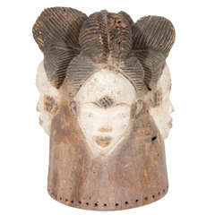 viergesichtige Punu-Helmmaske aus Gabun:: Afrika:: 20