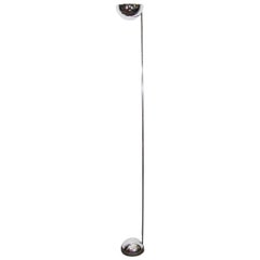A Midcentury Chrome Half Globe Floor Lamp
