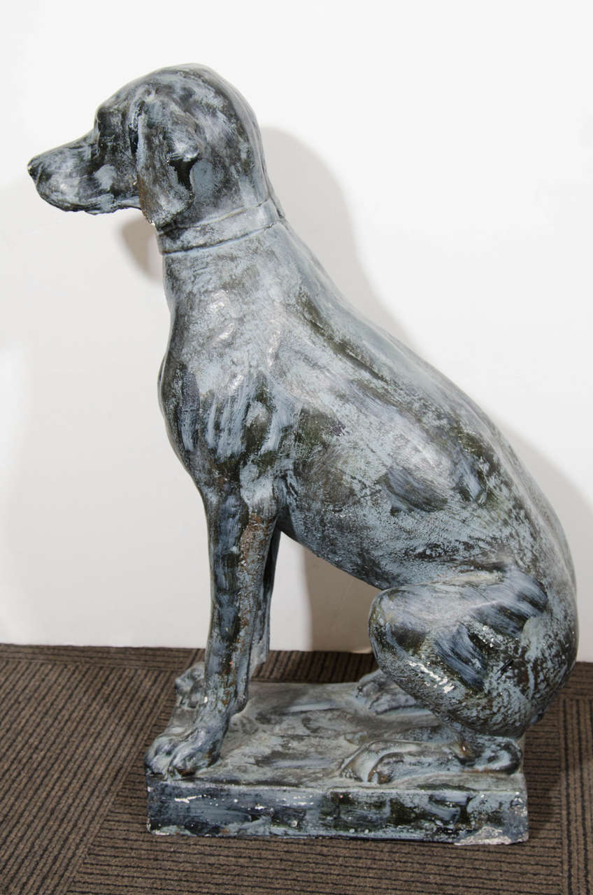 Mid-20th Century A Pair of Labrador Retriever Sculptures by Tuscany Studio