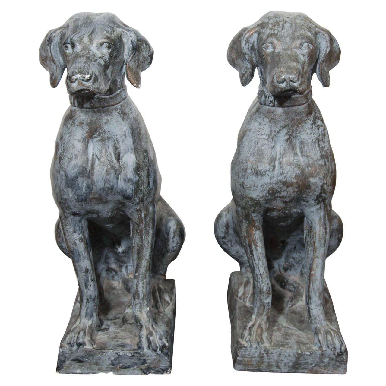 A Pair of Labrador Retriever Sculptures by Tuscany Studio