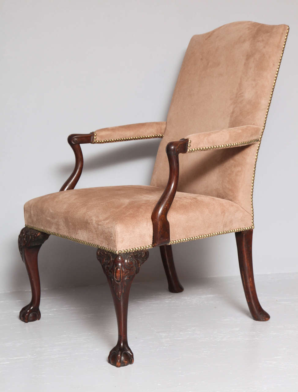 English George II Mahogany Gainsborough Chair