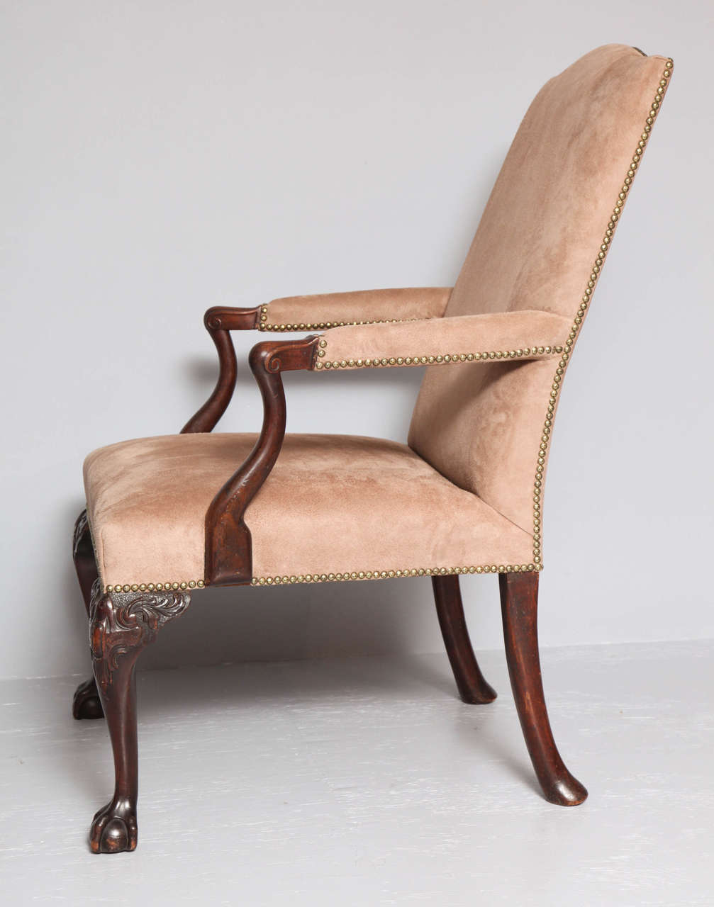 Mid-18th Century George II Mahogany Gainsborough Chair