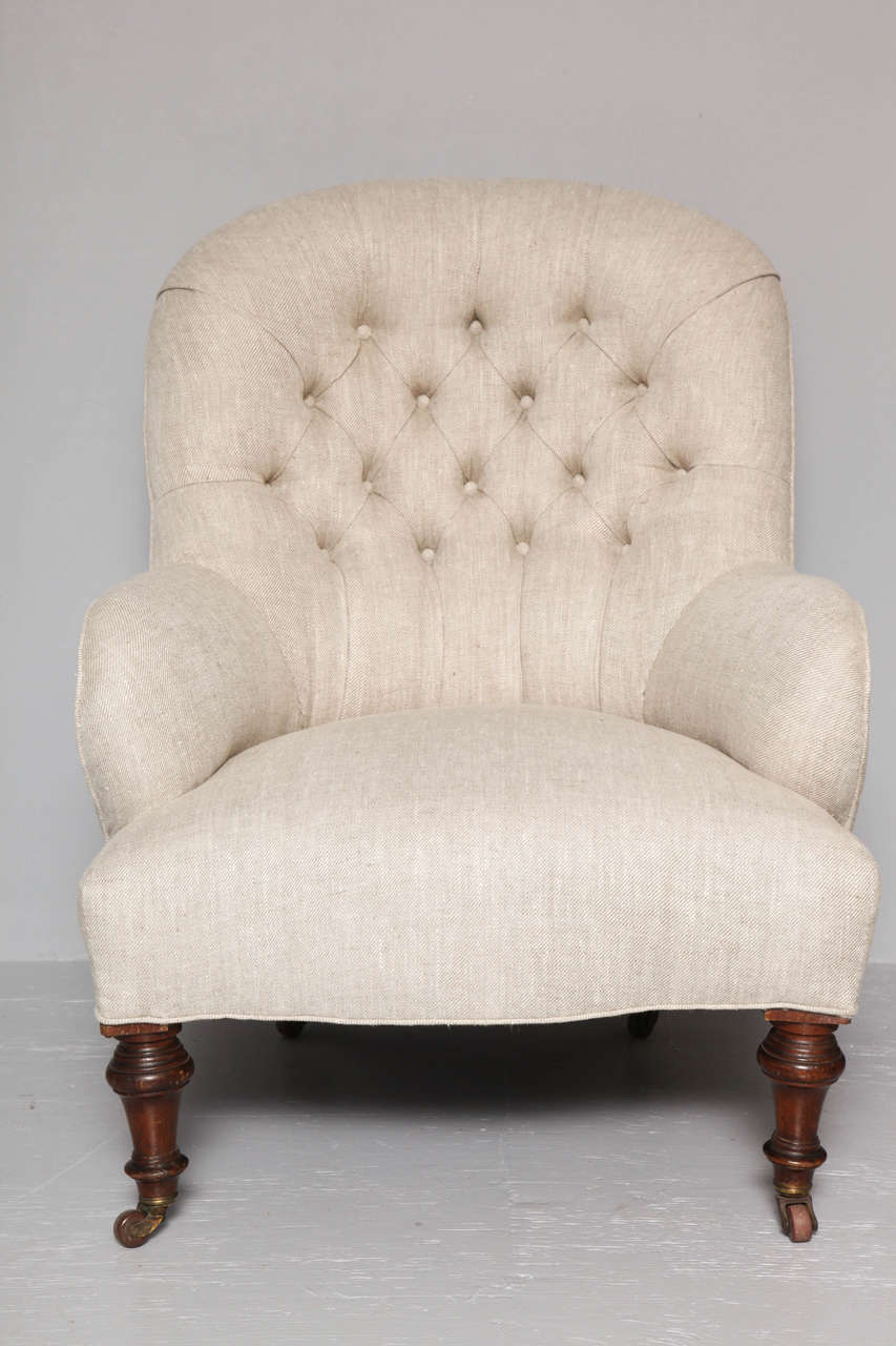 Matched Pair of English Club Chairs 4