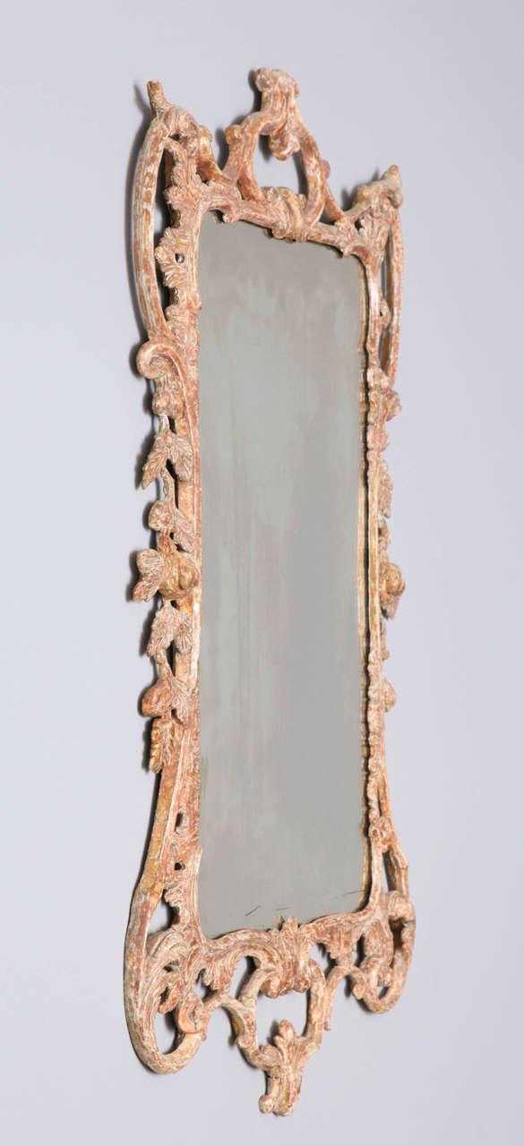 English George III Carved Giltwood Mirror