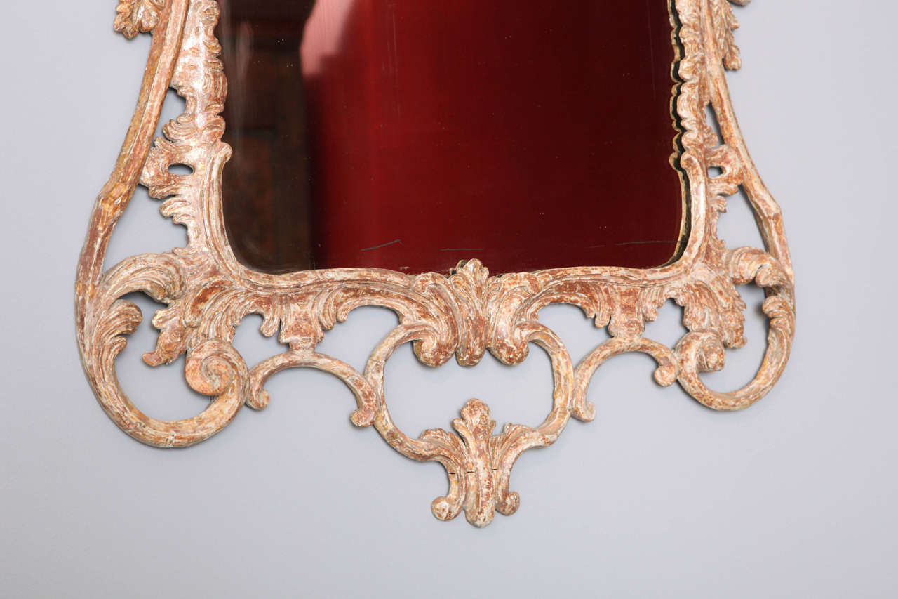 Mid-18th Century George III Carved Giltwood Mirror