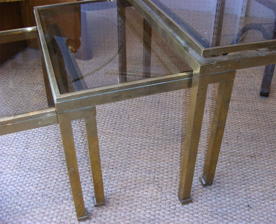 Three 1970s Stacking Tables by Maison Jansen For Sale 1