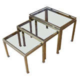 Three 1970s Stacking Tables by Maison Jansen