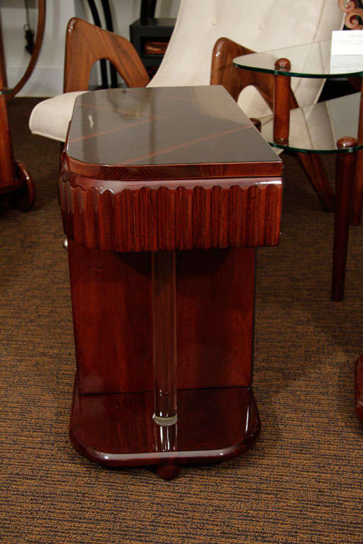 Beistelltische aus Glas mit Glasstab im Angebot 1