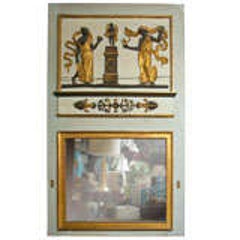Grand Scale 19th Century French Parcel-Gilt Trumeau Mirror 3