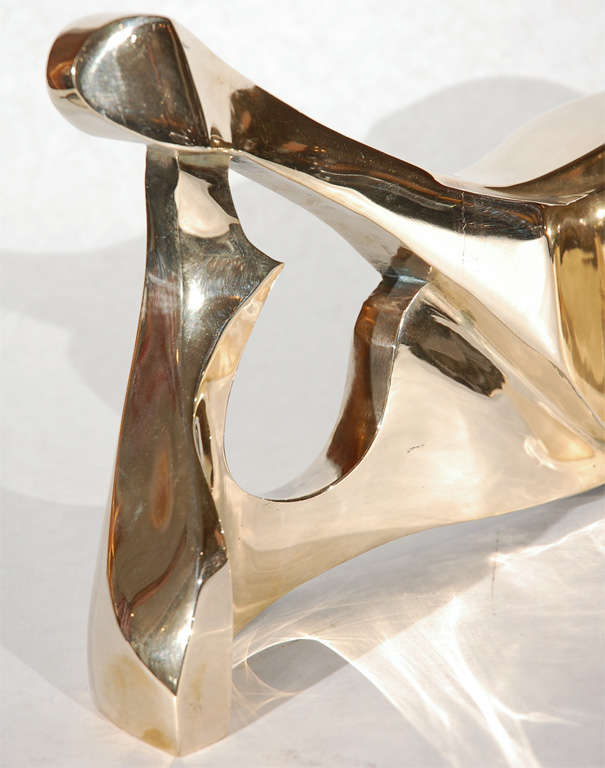 Cubist Figural Bronze Sculpture by Robert Holmes