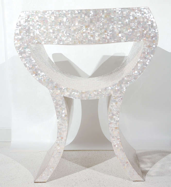 Amazing Mother of Pearl Veneered Armchair 5