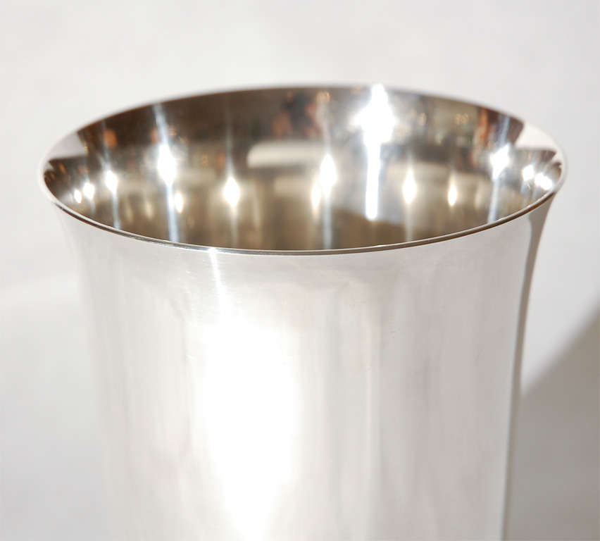 Vintage Silver Plated Vase by Hermes at 1stDibs silver plate vase