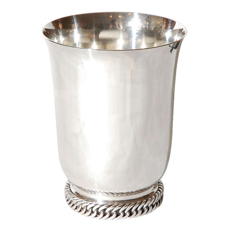Vintage Silver Plated Vase by Hermes at 1stdibs