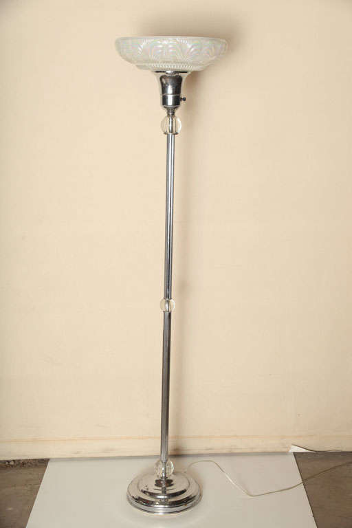 Art Deco Chrome Torchiere