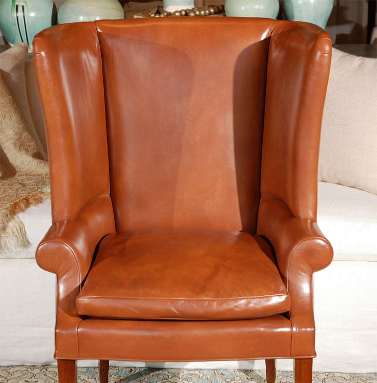 American Leather Clive Wingback Chair