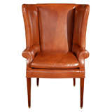 Leather Clive Wingback Chair