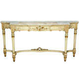 Jansen Marble Top Painted Console