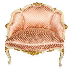 Antique French Louis XV Style Boudoir Chair