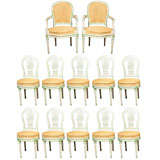 Set of 12 French Dining Chairs by Maison Jansen