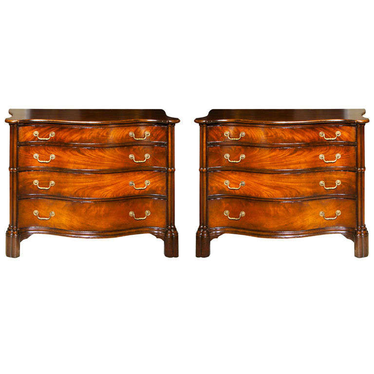 Pair of Mahogany Chests by Nahon Furniture