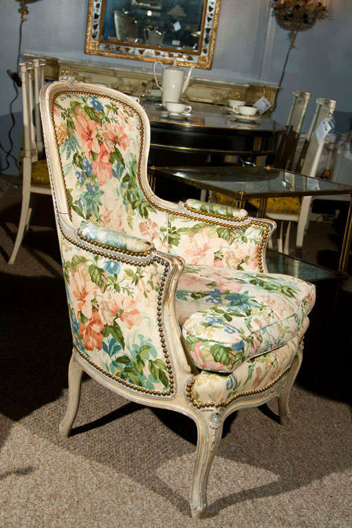 Pair of French Louis XVI Bergère Chairs by Jansen 2