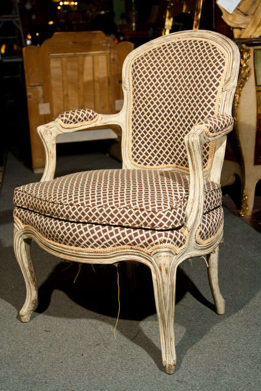 American Pair of French Louis XIV Style Fauteuils