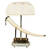 Vintage Elephant Tusk Lamp
