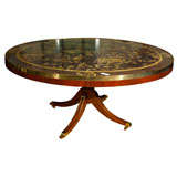 Chinoiserie Tilt Top Oval Dining Table