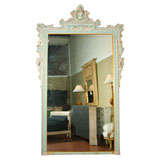 Vintage Monumental Painted French  Floor Mirror