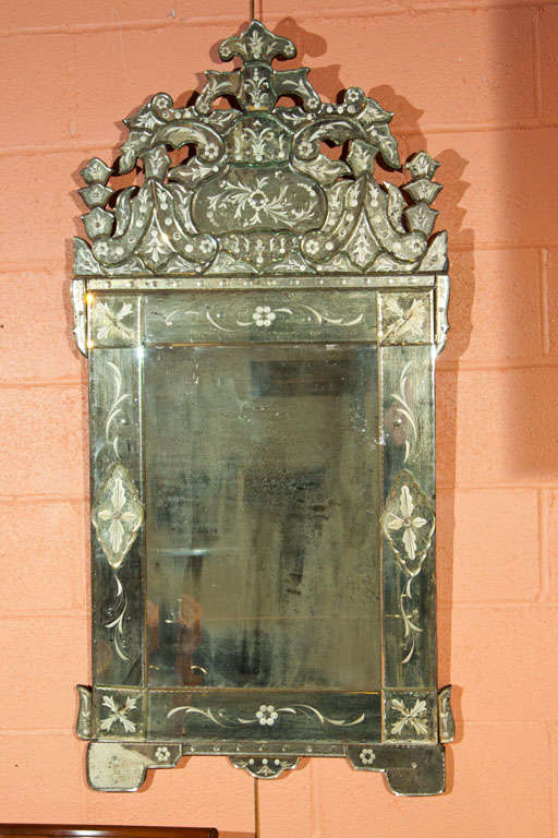 Pair of German Venetian Style Mirrors